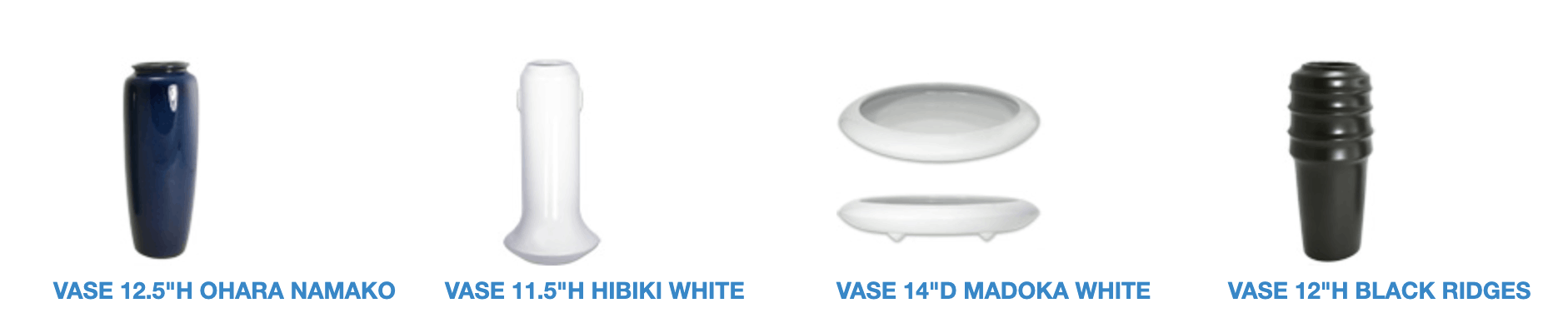 Ohara School of Ikebana containers and vases